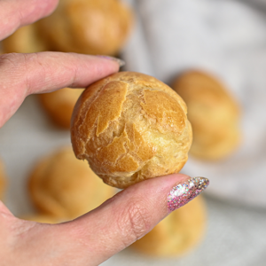 Cute little puff pastry or choux pastry